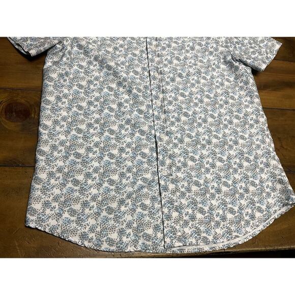International Report Tropical Collection Blue Short Sleeve Button Up Shirt M - Picture 3 of 9